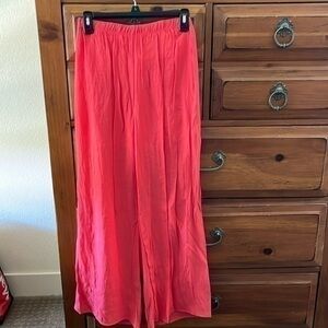 VIA VAI Women’s Pink Lined Wide Leg Pants, Size Small, NWOT!